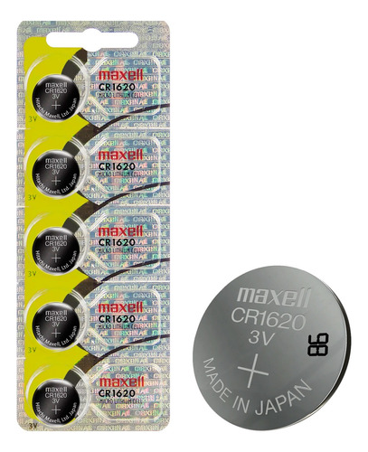 Pila Cr1620 Cr 1620 Maxell 3v Lithium Blister X5unidades