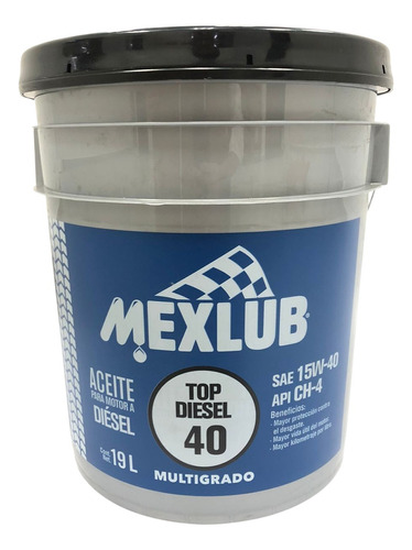 Aceite para motor Mexlub 15W-40 para camiones y buses de 1 unidad