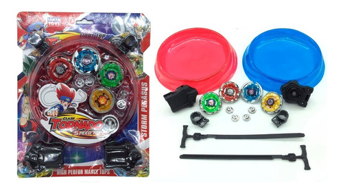 Kit 4 Beyblade Metal Wind Com Arena Pião Sortidos S234