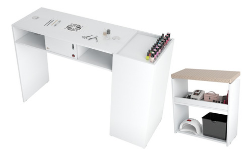 Mesa Manicure Sugnails Com Apoio De Pé Acompanhamento