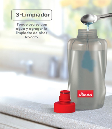Mopa Plana Con Spray Promist Max Vileda Microfibra Trapeador