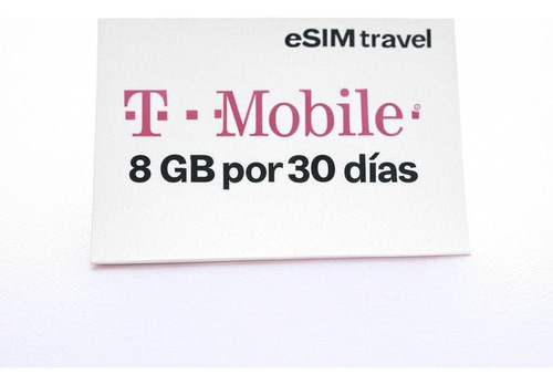 E-sim T-mobile 8gb De Datos Por 30 Dias En Estados Unidos E-sim