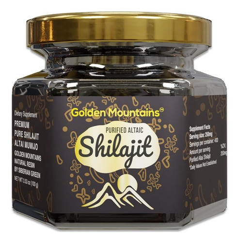 Shilajit Puro Golden Mountains De Siberia, De 100 G,