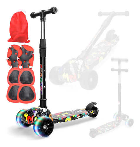 Scooter.boys Musics Scooter, Luz Led Para Niñas, Para 4 Años