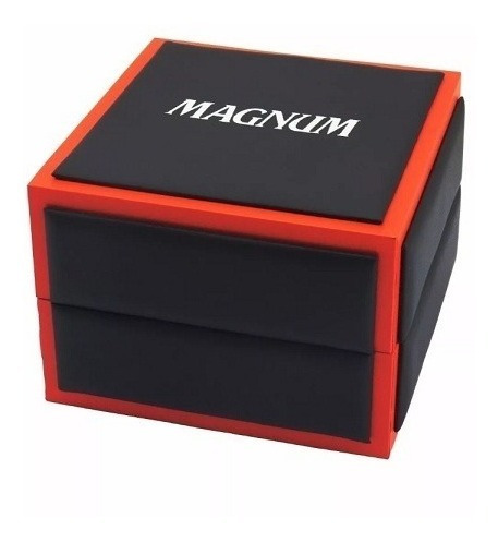 Relógio Magnum Masculino Couro Marrom Original Nota Fiscal