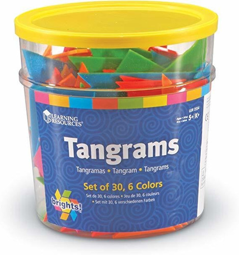 Learning Resources Brights! Tangrams Class Pack, Reconocimie