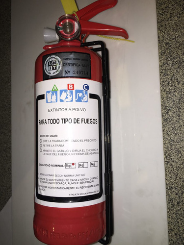 Extinguidor Bomberito C/ Soporte 2 Kg Reglamentario - Camion