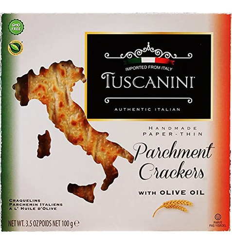 Galletas De Pergamino Tuscanini, Aceite De Oliva 3.5oz (paqu