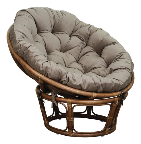 Osp Home Furnishings Silla Papasan Ratan Marco Marron Cojin