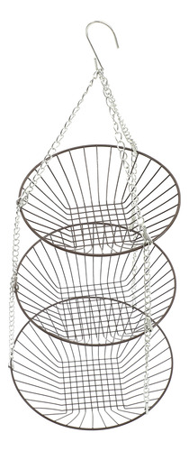 Cesta Colgante Para Frutas, Cesta Colgante Multicapa, 3 Nive