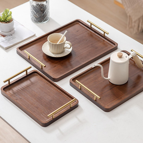 Bandeja De Madera Para Servir, Bandeja Para Mesa De 40x30cm