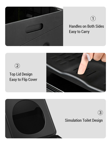 Inodoro Plegable Portátil Con Tapa Para Acampar Y Viajar
