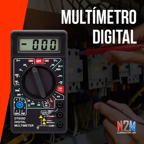Imagen 6 de 10 de Tester Multimetro Digital Tension Corriente Resistencia