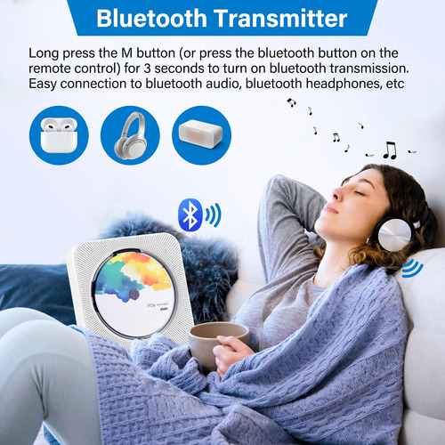 Reproductor De Cd Portátil Bluetooth Marca X Modelo Y Color
