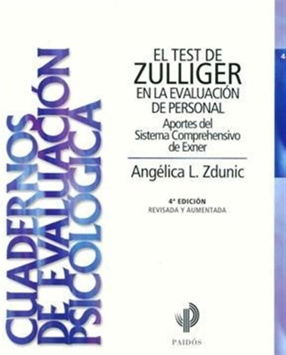 El Test De Zulliger - Zdunic Angelica (libro) - Nuevo