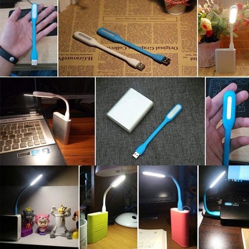 Imagen 5 de 10 de Lampara Luz Led Portatil Usb Flexible Carolinas Home