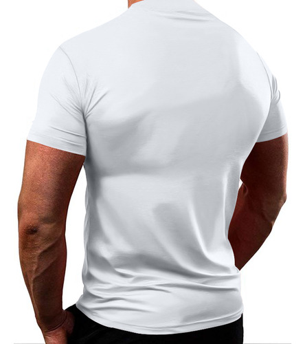 Playera Deportiva Casual Transpirable De Verano De Manga Cor