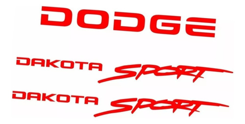 Kit Adesivos Dodge Dakota Sport Em Vermelho Dksptv