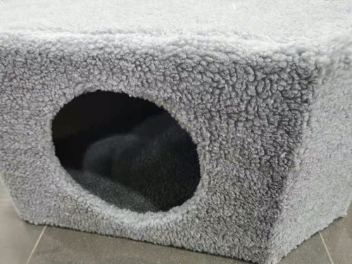 Imagen 7 de 8 de Torre Rascador Gatos Casita Arbol Juguete Gris