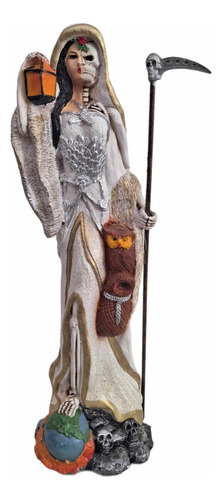 Santa Muerte Hechicera Encarnada, 58 Cm Resina + Oración 