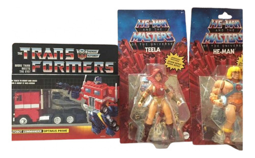 Héroes De Los 80s Optimus, He-man Y Teela Transformer Motu