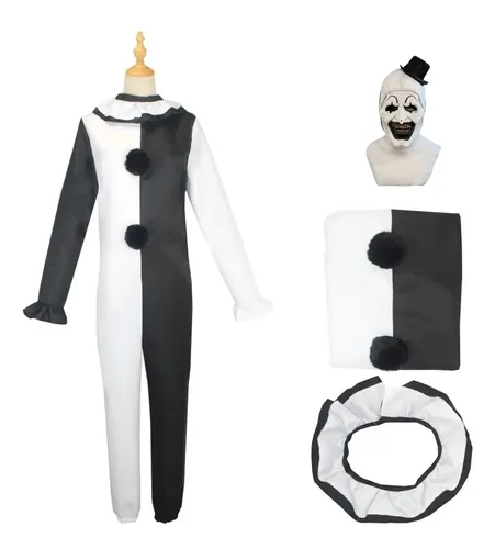 Disfraz De Payaso Terrifier Para Hombre – Mono De Forro Polar Con Capucha, Ideal Para Carnaval Y Halloween