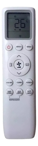 Controle Remoto Para Ar Tcl Tac-24csa1-inv Tac-24chsa2-inv Cor Branco