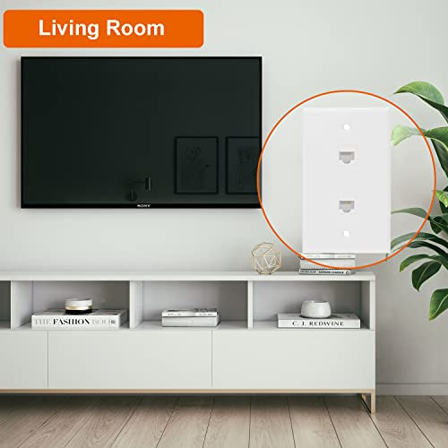 Placa De Pared Ethernet, 2 Puertos Rj45 Cat 6, Hembra H...