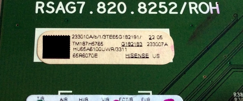 Kit Hisense 233010 232436 5565t50c13 Hd650s1u51-l2 65r6070e (Usado)