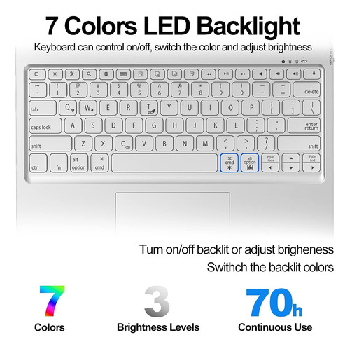 Funda Con Teclado Para iPad 12.9 Pro - 6ª, 5ª, 4ª, 3ª Gen...