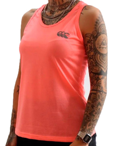 Musculosa Canterbury Running Mujer Classic Coral Cli