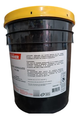 Aceite Hidraulico Gonher Fh-300 Iso 68 Cubeta 19 L