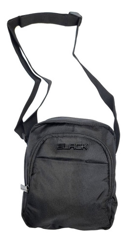 Morral Bandolera Porta Documentos Bolso Moto Unisex Riñonera Color Negro
