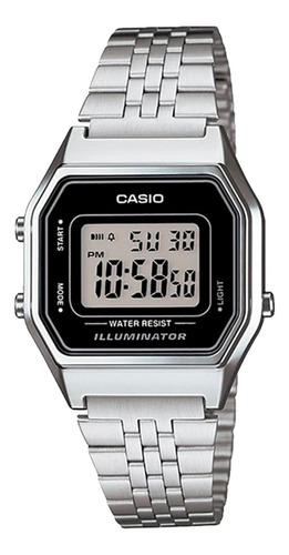 Reloj Mujer Casio La680wa-1 Plateado Digital / Lhua Store