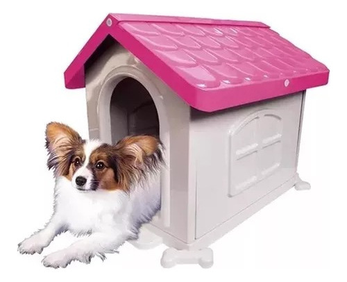 Casinha Para Animal Nº2 Colorida Desmontavel Cão E Gato Cor Rosa