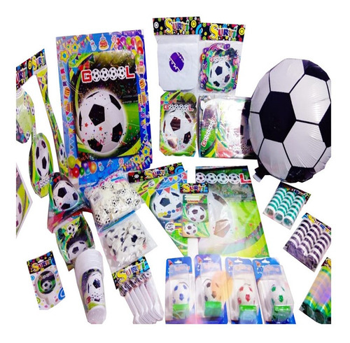 Decoración Tématica Equipo Balón Futbol Set X12