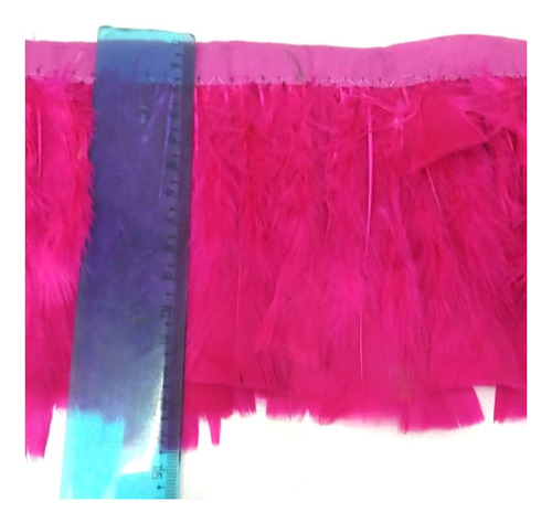 Flequillo de plumas de colores para hacer, color rosa