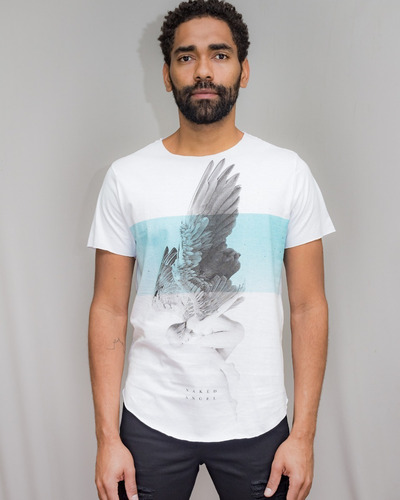 Camiseta Premium Estampada Naked Angel Corte A Fio