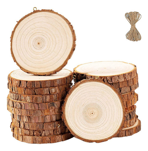 Juego De Láminas De Madera Natural, Círculos De Madera, Para