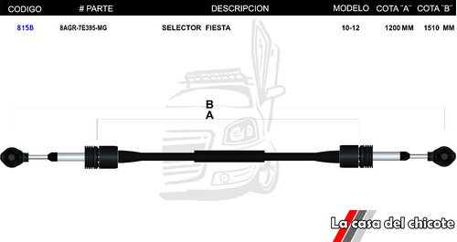 Chicote Selector De Velocidades Fiesta Modelo.10-12