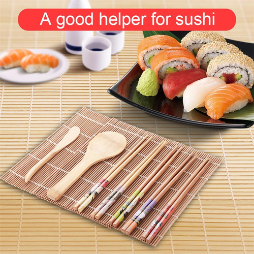 Juego De Alfombrillas Enrollables De Bambú Para Sushi, Corti
