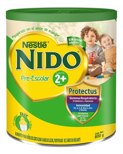 Leche En Polvo Nestlé Nido 2+ Preescolar 800 Gr