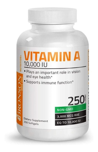 Vitamina A 10.000 Iu 250 Cáps