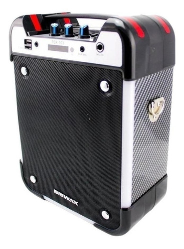 Caixa de som Briwax FBX-103 portátil com bluetooth preta