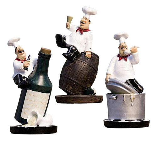 Zarte Chef Ornamento Estatua Modelo Cocina Casa Decoración