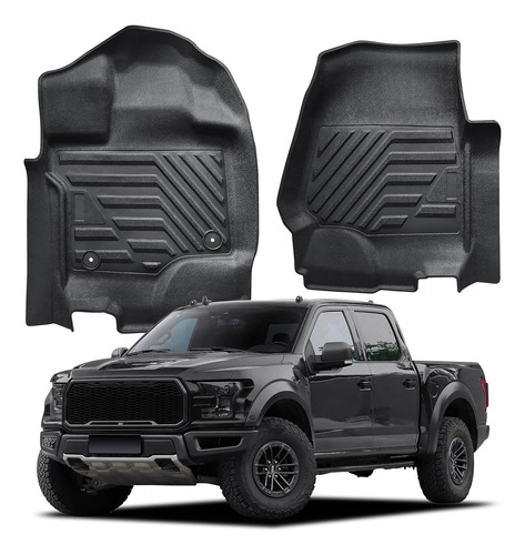 Alfombrillas Compatibles Con Ford F150, Fibra De Carbono Pre