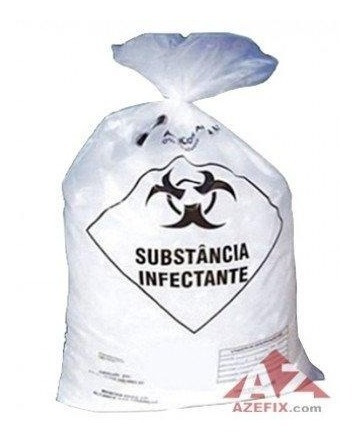 Imagem 2 de 4 de 100 Saco Lixo Hospitalar Infectante 50 Litros 63x80 C/ Nota