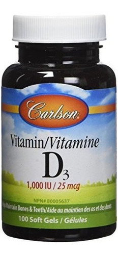 Vitamina A D3 De Carlson 1000 Iu, 100 Softgels