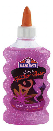 Pegamento Slime Glitter Glue Rosa Niños Niñas Escolar Elmers