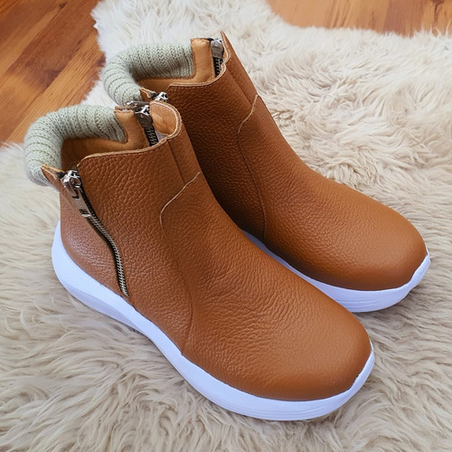 Botas Botinetas Mujer Cuero Suela Otoño Invierno Sposami